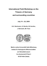 International Field Workshop on the Triassic of Germany and Surrounding Countries