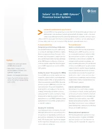Solaris 10 OS on AMD Opteron Processor-Based Systems
