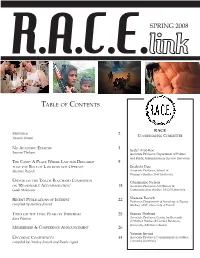 SPRING 2008 R.A.C.E.Link