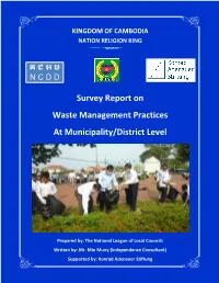 Survey Report on Waste Management Practices at Municipal/District Level