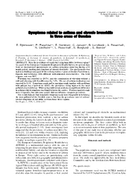Symptoms Related to Asthma and Chronic Bronchitis in Three Areas of Sweden