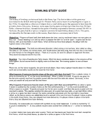 Bowling Study Guide