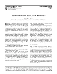Falsifications and Facts About Aspartame