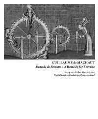 GUILLAUME De MACHAUT Remede De Fortune/ a Remedy for Fortune