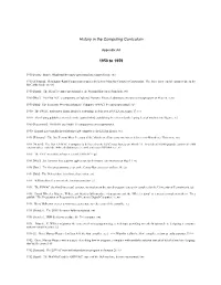 History in the Computing Curriculum 1950 to 1959