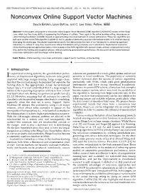 Nonconvex Online Support Vector Machines