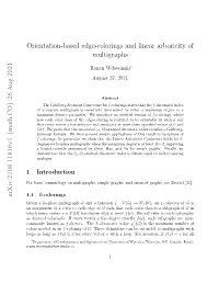 Orientation-Based Edge-Colorings and Linear Arboricity of Multigraphs