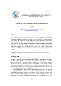 Speakers' Attitudes Towards Acehnese Different