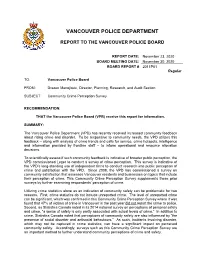 VPD Crime Perception Survey