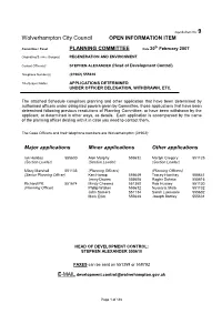 Wolverhampton City Council OPEN INFORMATION ITEM