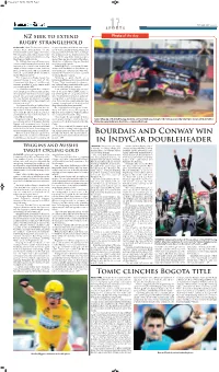 Bourdais and Conway Win in Indycar Doubleheader