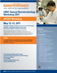 CNST Annual Nanotechnology Workshop 2011 Npeap Workshop