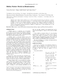 Hidden Markov Models in Bioinformatics