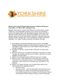 Minutes of the YBKA Delegates Meeting 2021