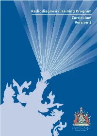 Radiodiagnosis Training Program Curriculum Version 2