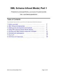 XML Schema Infoset Model, Part 1