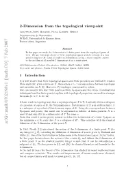 2-Dimension from the Topological Viewpoint 3 Points