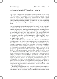 A Janus-Headed View Backwards