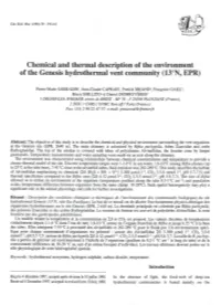 Chemical and Thermal Description of the Environment of the Genesis Hydrothermal Vent Community (13°N, EPR)