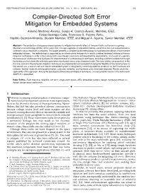Compiler-Directed Soft Error Mitigation for Embedded Systems