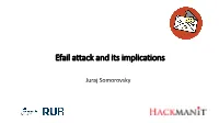 Efail Attack and Its Implications
