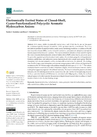 Electronically Excited States of Closed-Shell, Cyano-Functionalized Polycyclic Aromatic Hydrocarbon Anions