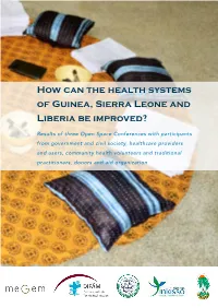 How Can the Health Systems of Guinea, Sierra Leone and Liberia Be Improved?