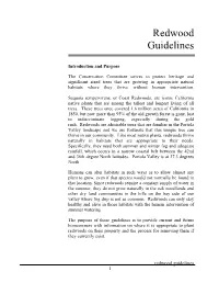 Redwood Guidelines