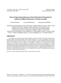 Size of Interacting Resource-Host-Parasitoid Populations Influences Mass Rearing of Cotesia Vestalis