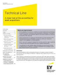 Technical Line: a Closer Look at the Accounting for Asset Acquisitions