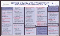 Thyroid Surgery Operative Checklist