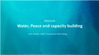 Water, Peace and Capacity Building