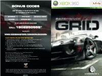 Bonus Codes Call