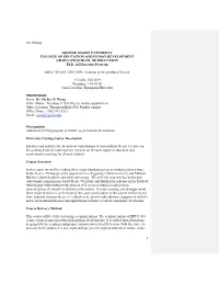 Fall 2019 Section 001 Syllabus