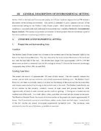 Iii. General Description of Environmental Setting