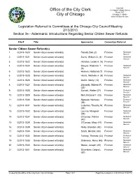 Referred Matters Report