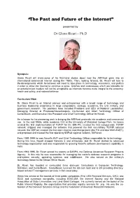 “The Past and Future of the Internet”