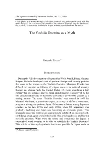 The Yoshida Doctrine As a Myth