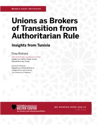 Unions As Brokers of Transition from Authoritarian Rule: Insights From