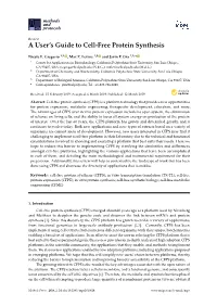 A User's Guide to Cell-Free Protein Synthesis