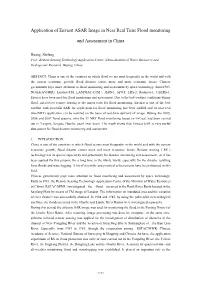 Application of Envisat ASAR Image in Near Real Time Flood Monitoring