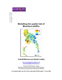 Modelling the Spatial Risk of Moorland Wildfire