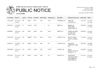 Public Notice &gt;&gt; Licensing and Management System Admin &gt;&gt;
