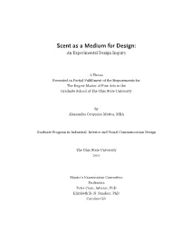 Scent As a Medium for Design: an Experimental Design Inquiry