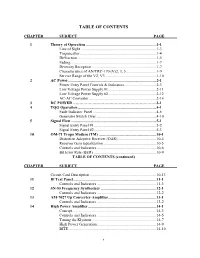 Table of Contents