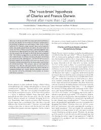 The 'Root-Brain' Hypothesis of Charles and Francis Darwin