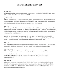 Treasure Island Events by Date