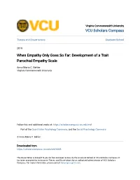 Development of a Trait Parochial Empathy Scale