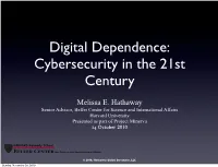 Digital Dependence: Cybersecurity in the 21St Century