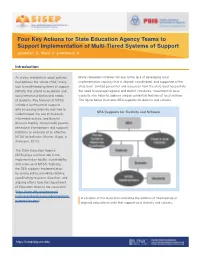 Four Key Actions for State Education Agency Teams to Support Implementation of Multi-Tiered Systems of Support Goodman, S., Ward, C